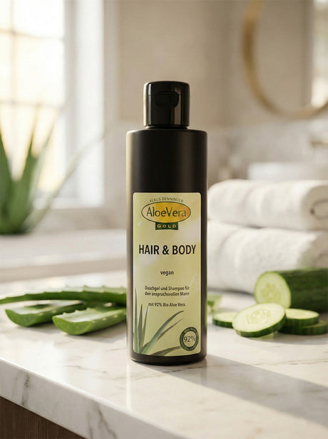 Aloe Vera Gold Men Hair & Body mit 92% Bio-Aloe