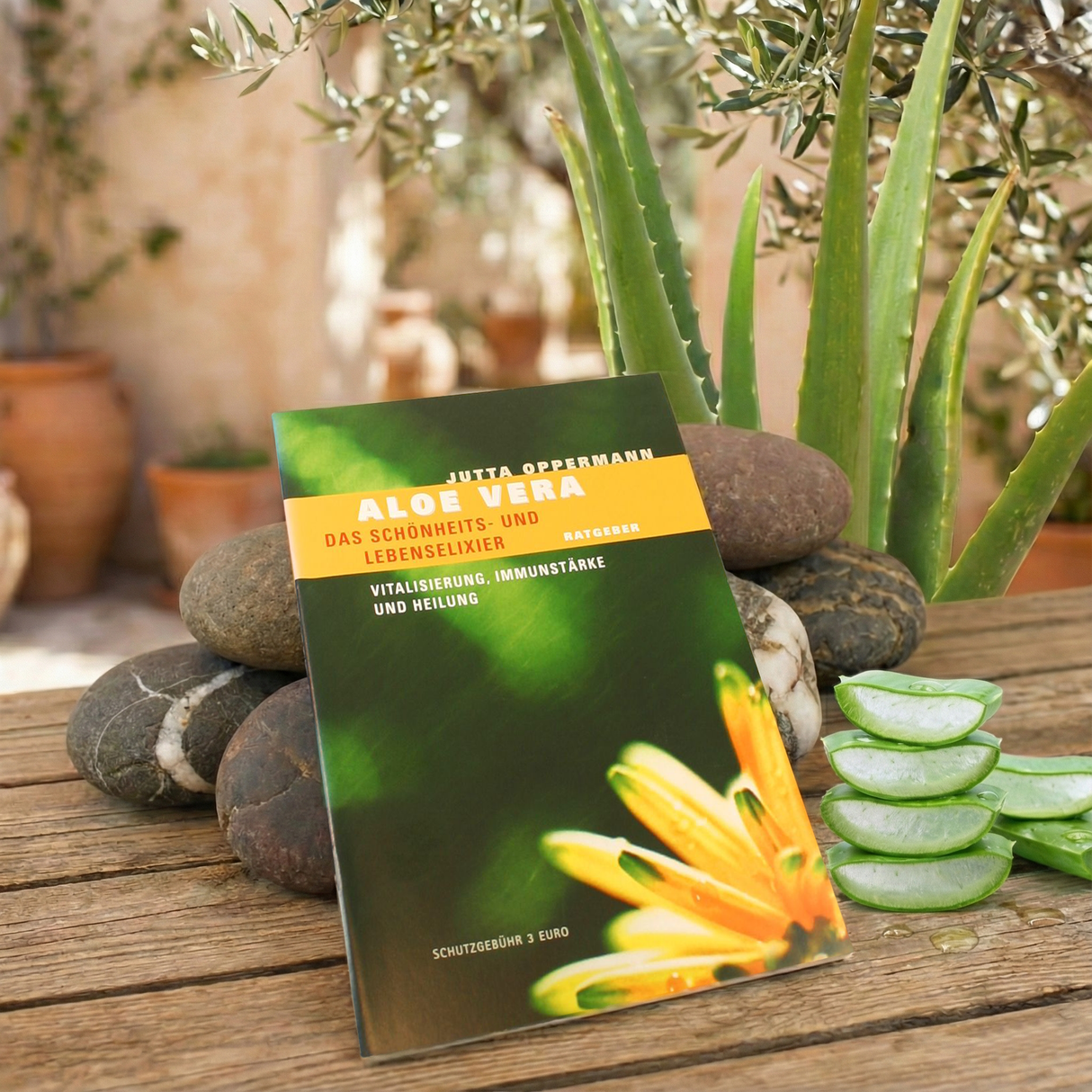 Broschüre von Jutta Oppermann mit dem Titel Aloe Vera Das Schönheits- und Lebenselixier