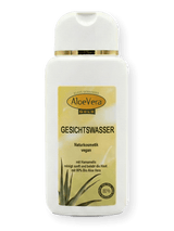 Flasche Aloe Vera Gold Gesichtswasser mit 80 Prozent Bio Pflanzensaft