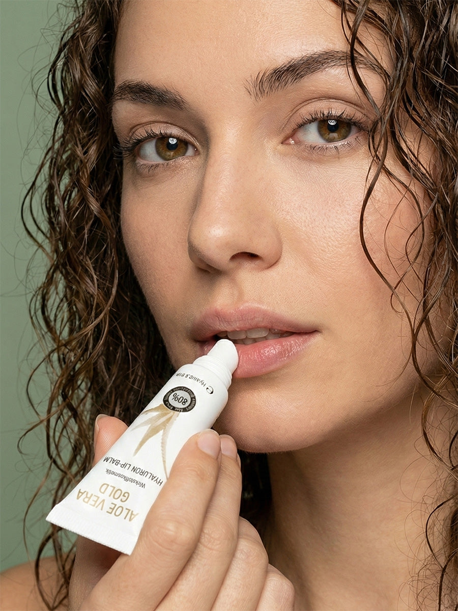 aloe lips lippenpflegestift Aloe Vera Gold Hyaluron Lip Balm