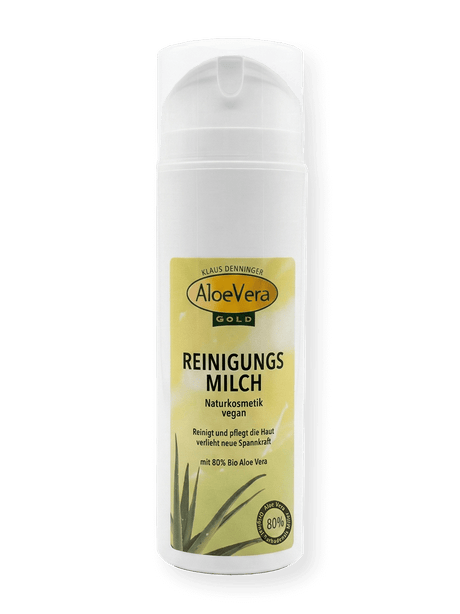 Aloe Vera Gold Reinigungsmilch in der 150 Milliliter Flasche