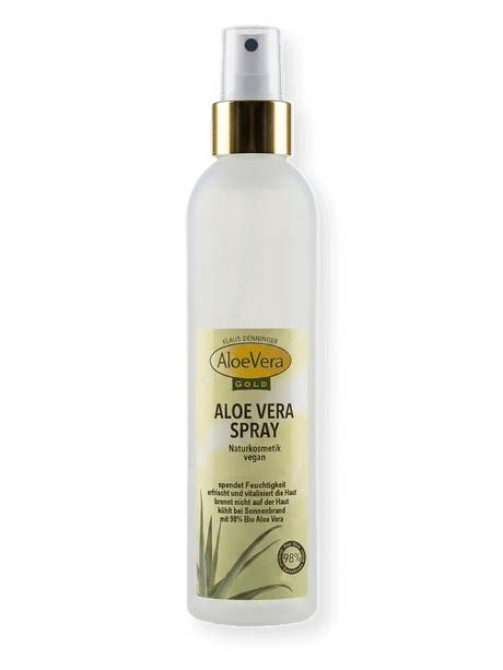 Aloe Vera Gold Spray mit Panthenol zur Beruhigung der Haut
